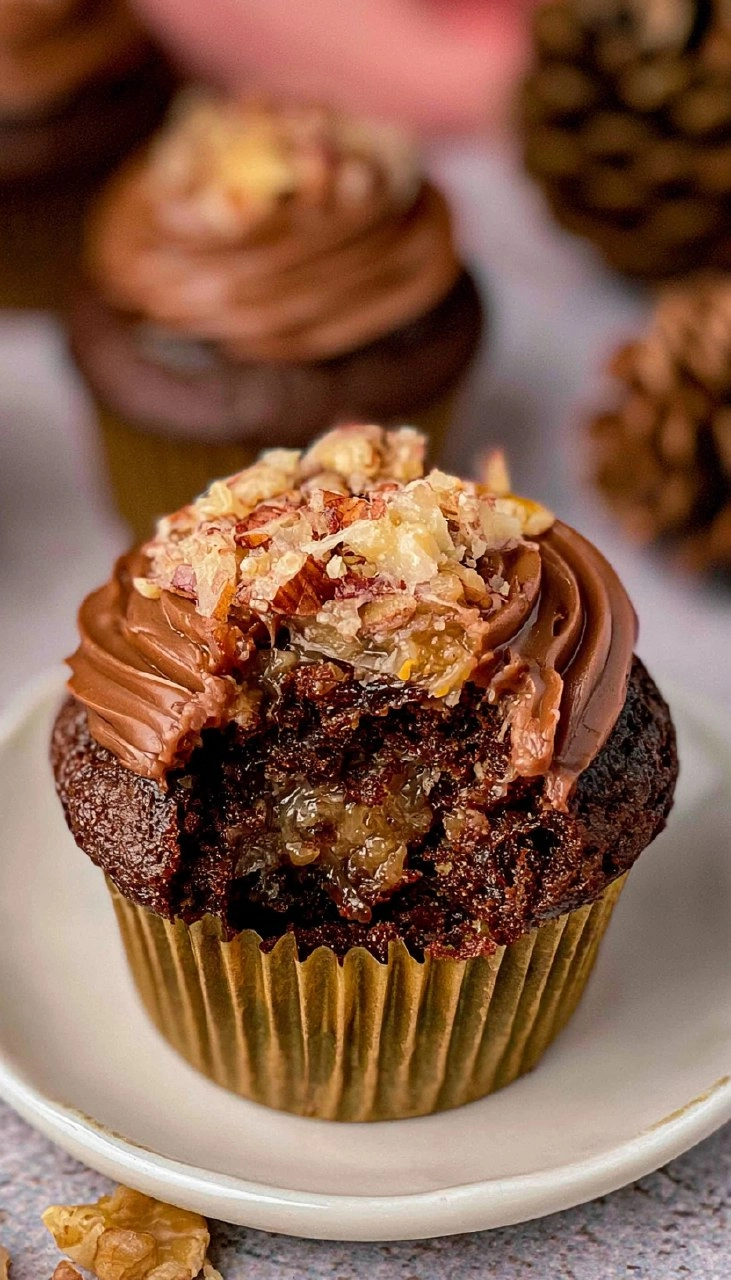 German Chocolate Cupcakes