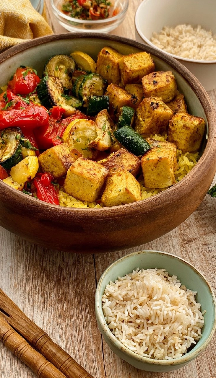 Greek Tofu &amp; Rice Bowls