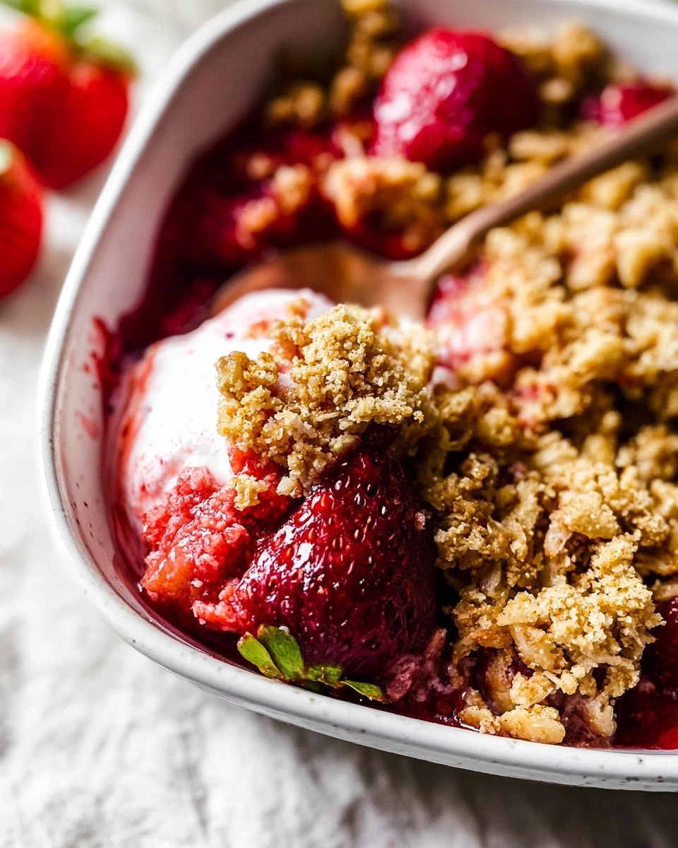 Healthy Strawberry Crisp (Gluten Free, Easy Almond Flour Crumble)