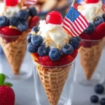 No-Bake-4th-of-July-Patriotic-Fruit-Cones-Recipe