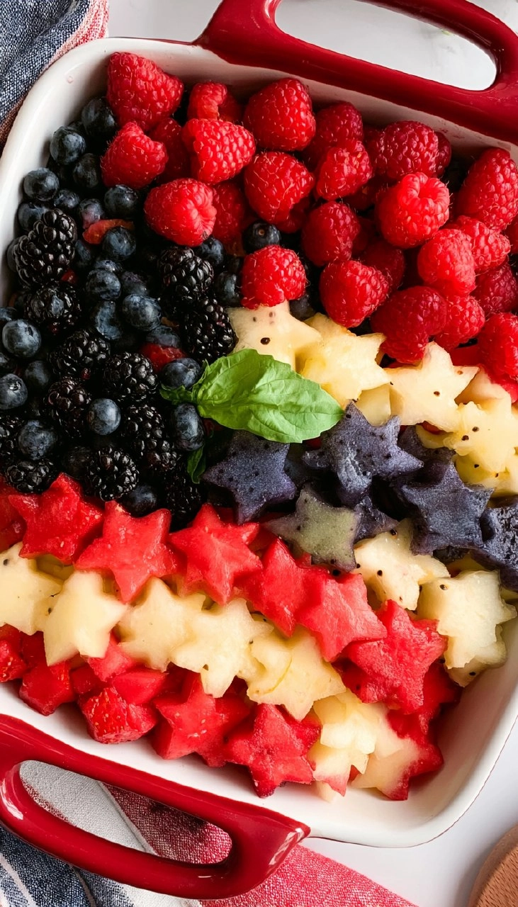 Red, White and Blue Fruit Salad | Patriotic Summer Side Dish