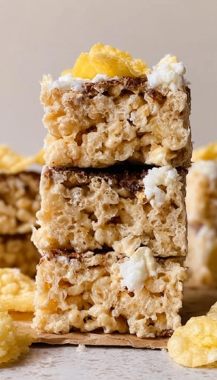 Salty Potato Chip Rice Krispie Treats.