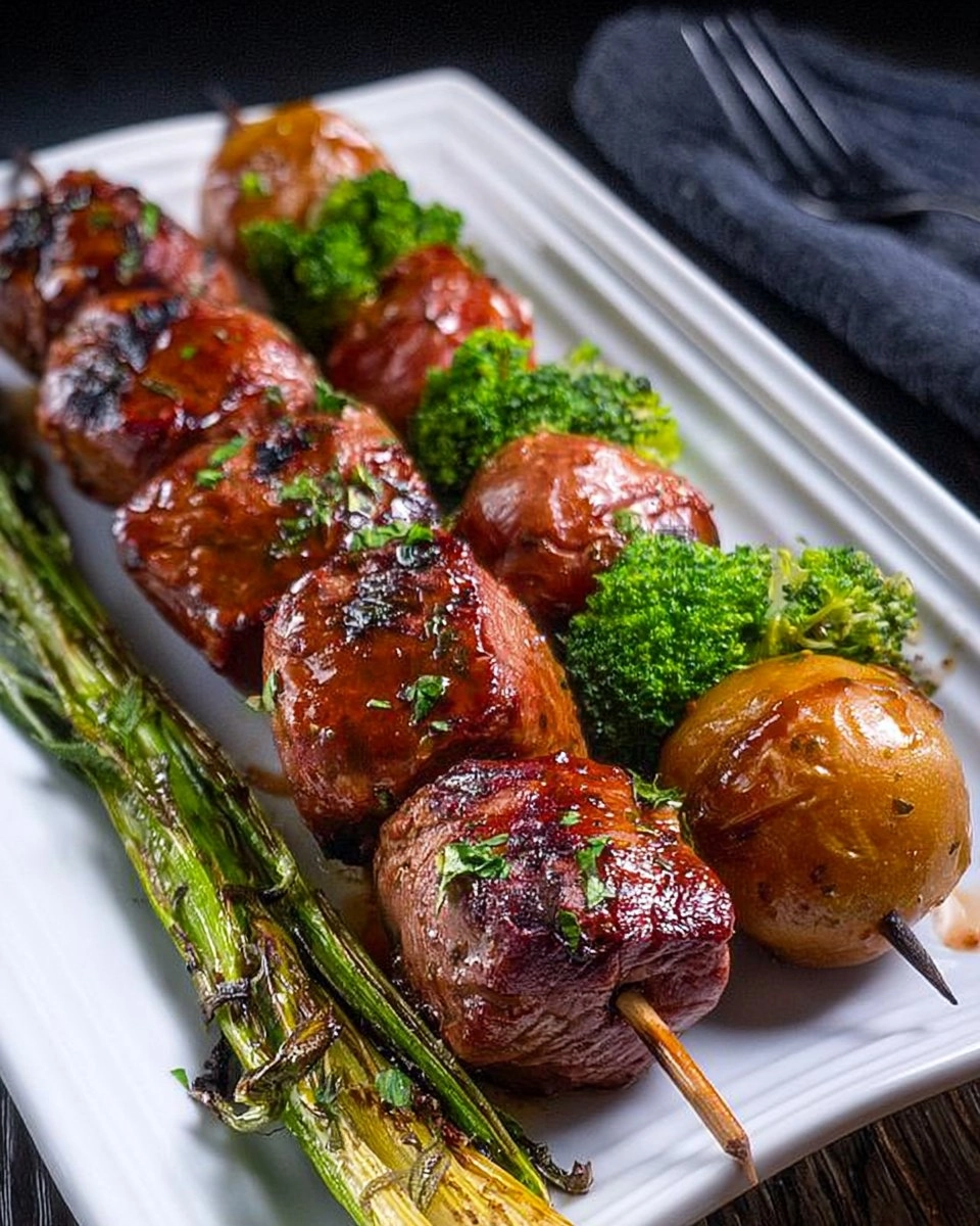 Steak Kabobs | Grilled Herb-Marinated Skewers for Dad