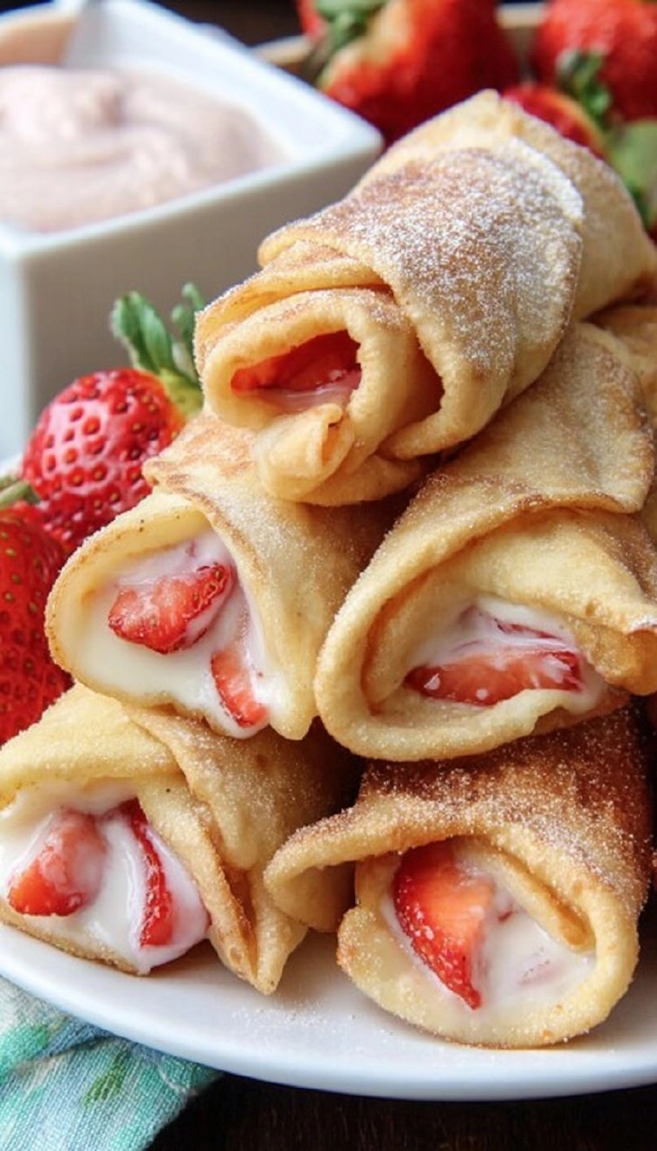 Strawberry Cheesecake Chimichangas