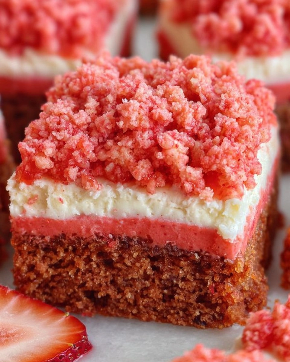 Strawberry Crunch Cheesecake Brownies 109 Strawberry Crunch Cheesecake Brownies