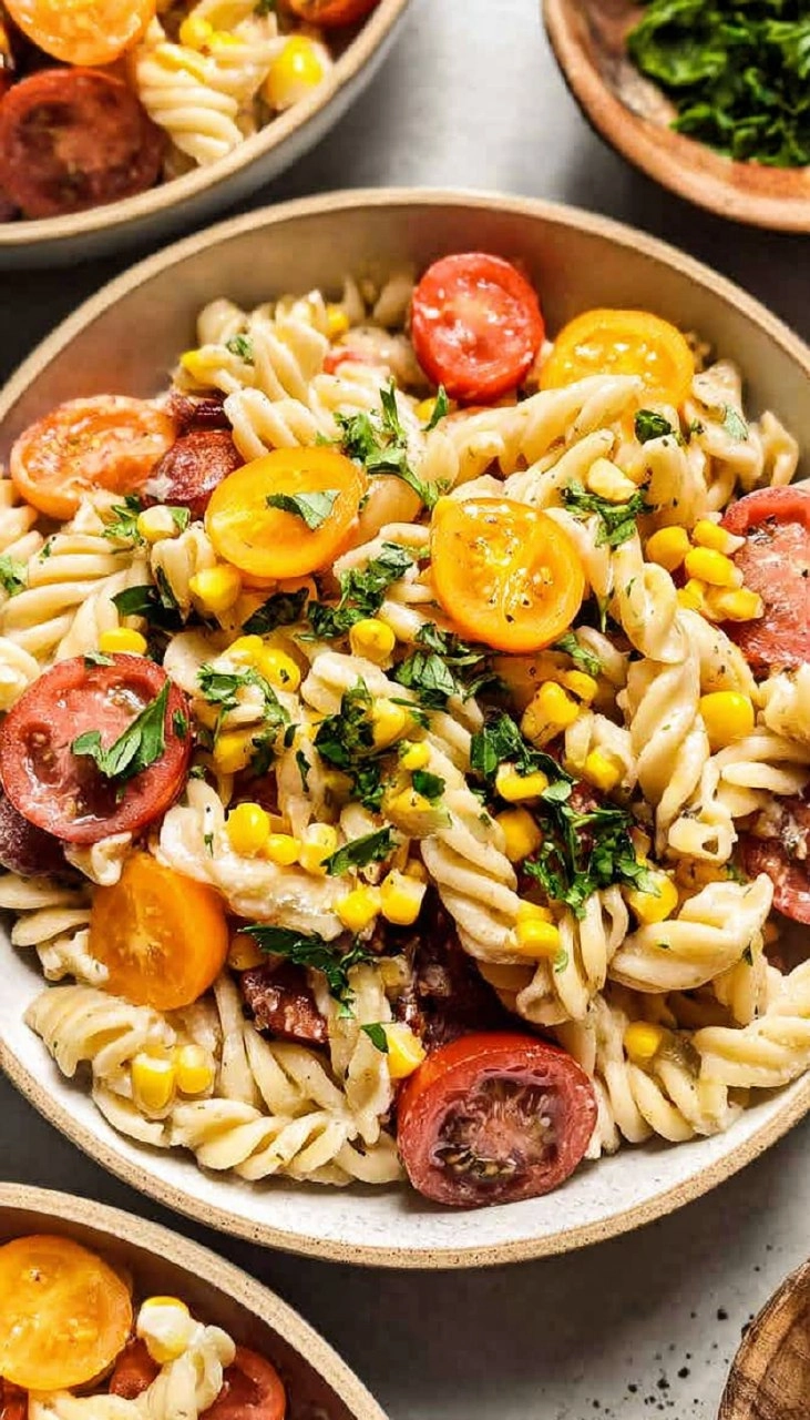 Corn and Tomato Pasta Salad
