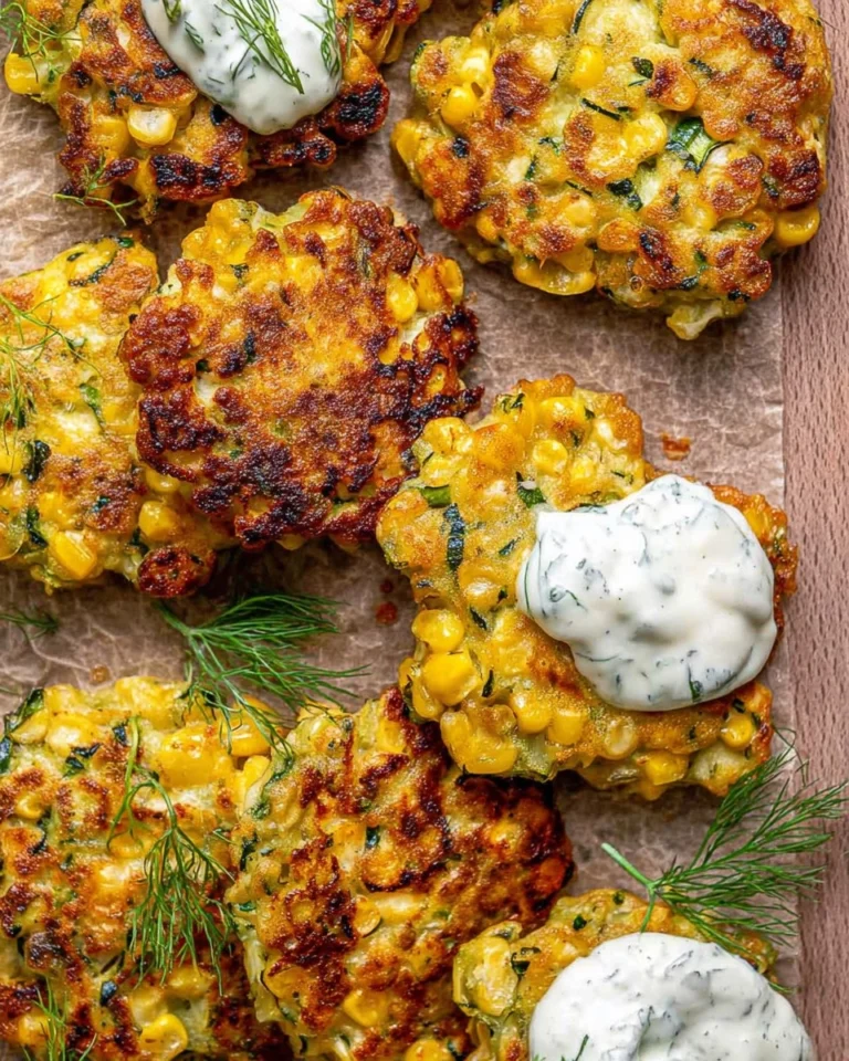 Corn-and-Zucchini-Fritters-with-Herb-Yogurt-Sauce-Recipe