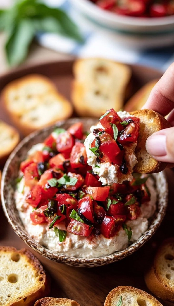 Easy Boursin Bruschetta Dip