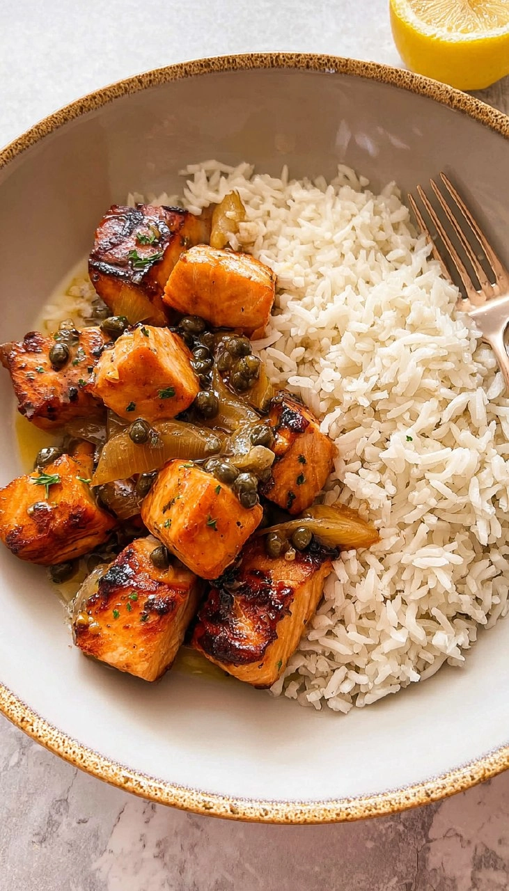 Easy Salmon Piccata.