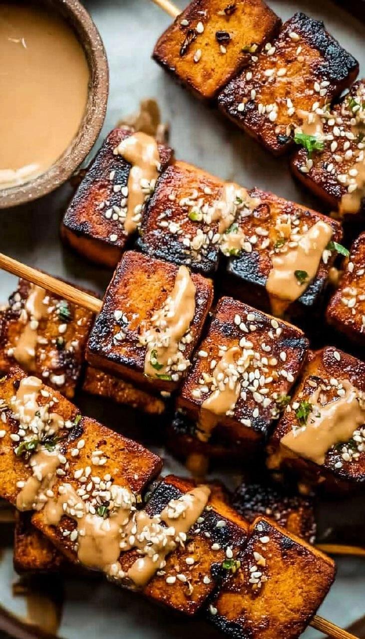 Grilled Tofu Skewers (Vegan)