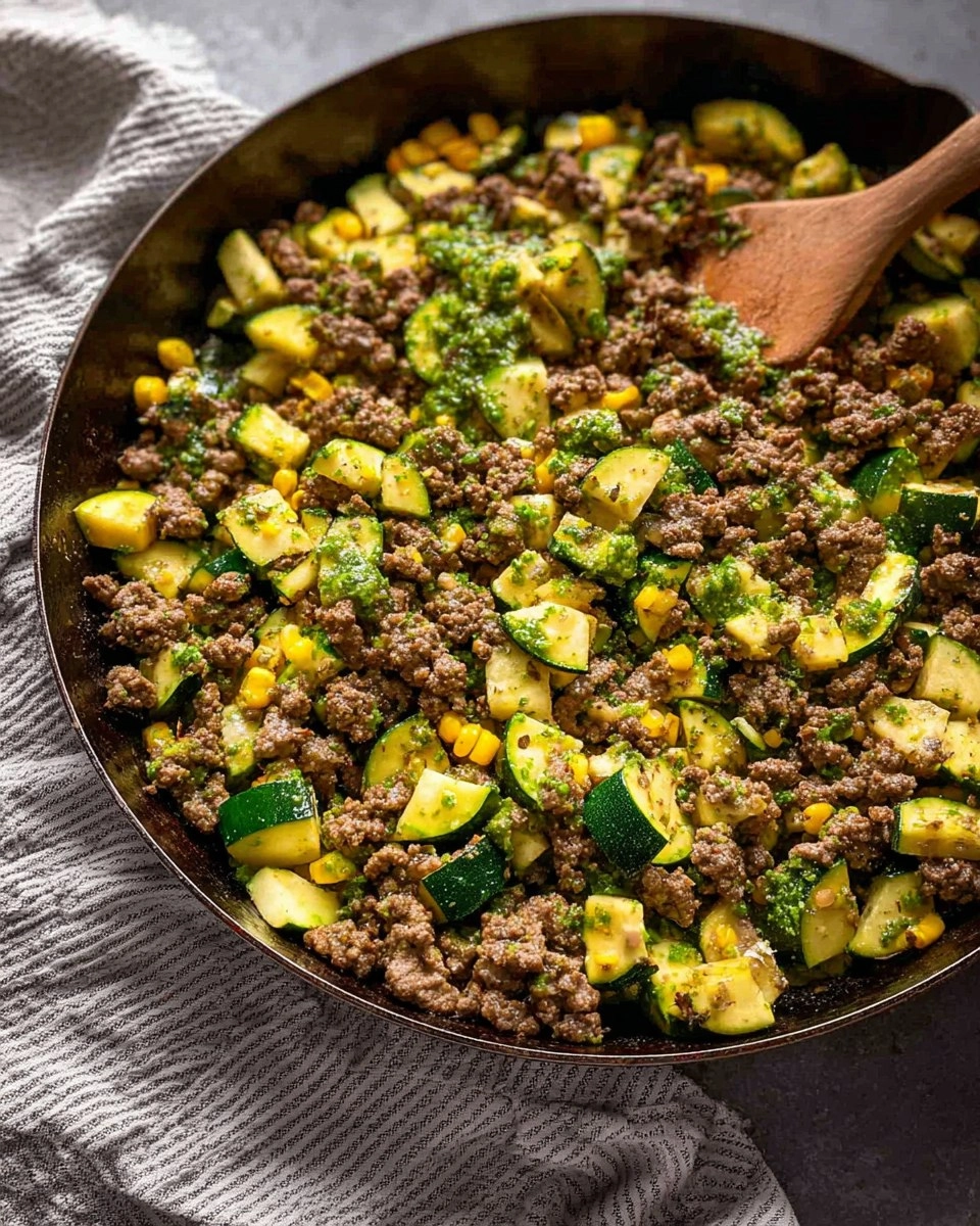 Ground Beef and Zucchini Skillet