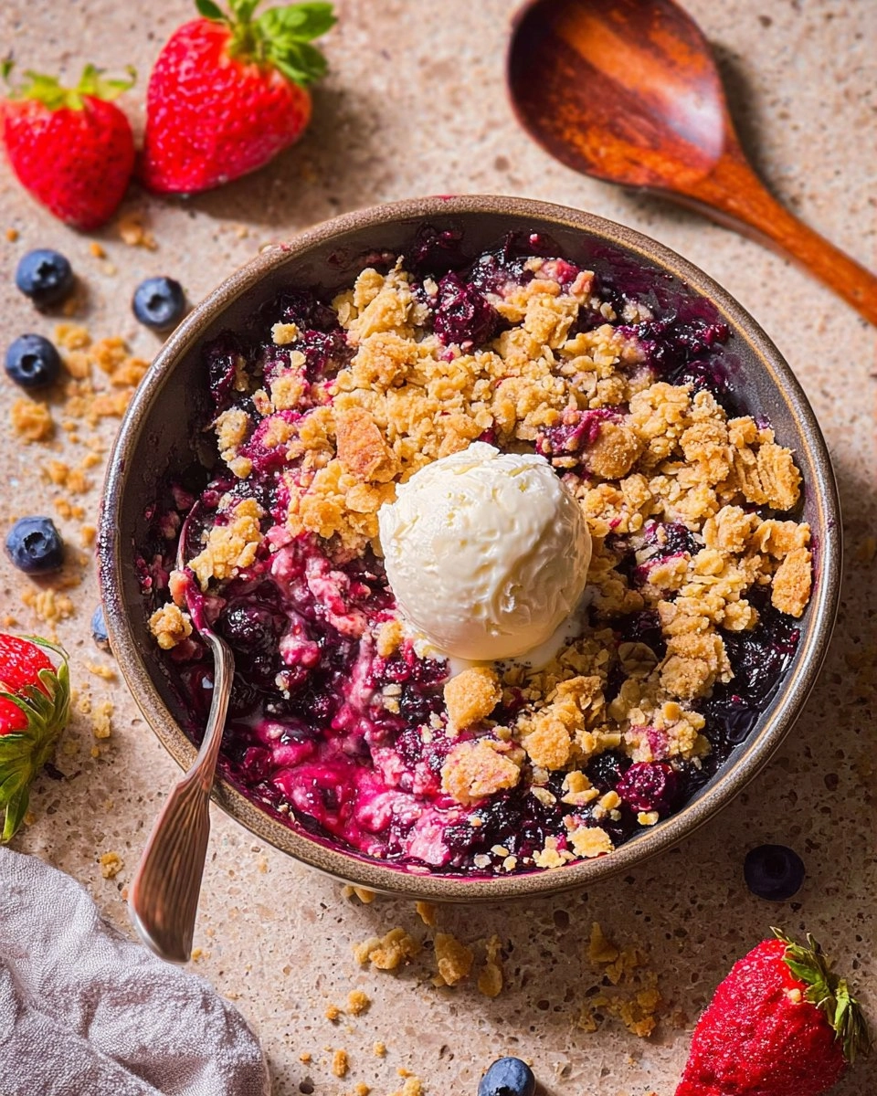 Healthy Mixed Berry Crisp (Gluten-Free)