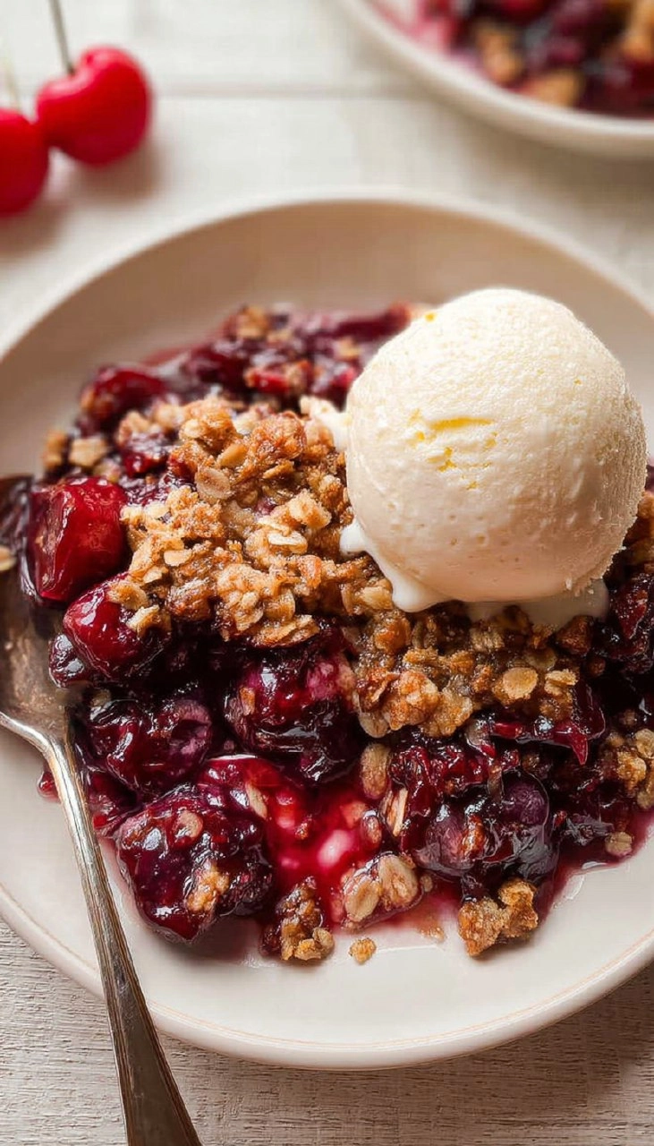 Homemade Cherry Crisp