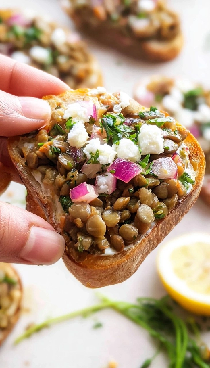 Lentil Bruschetta