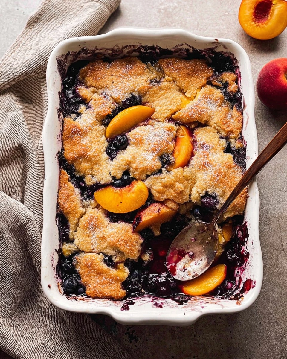 Peach Blueberry Cobbler