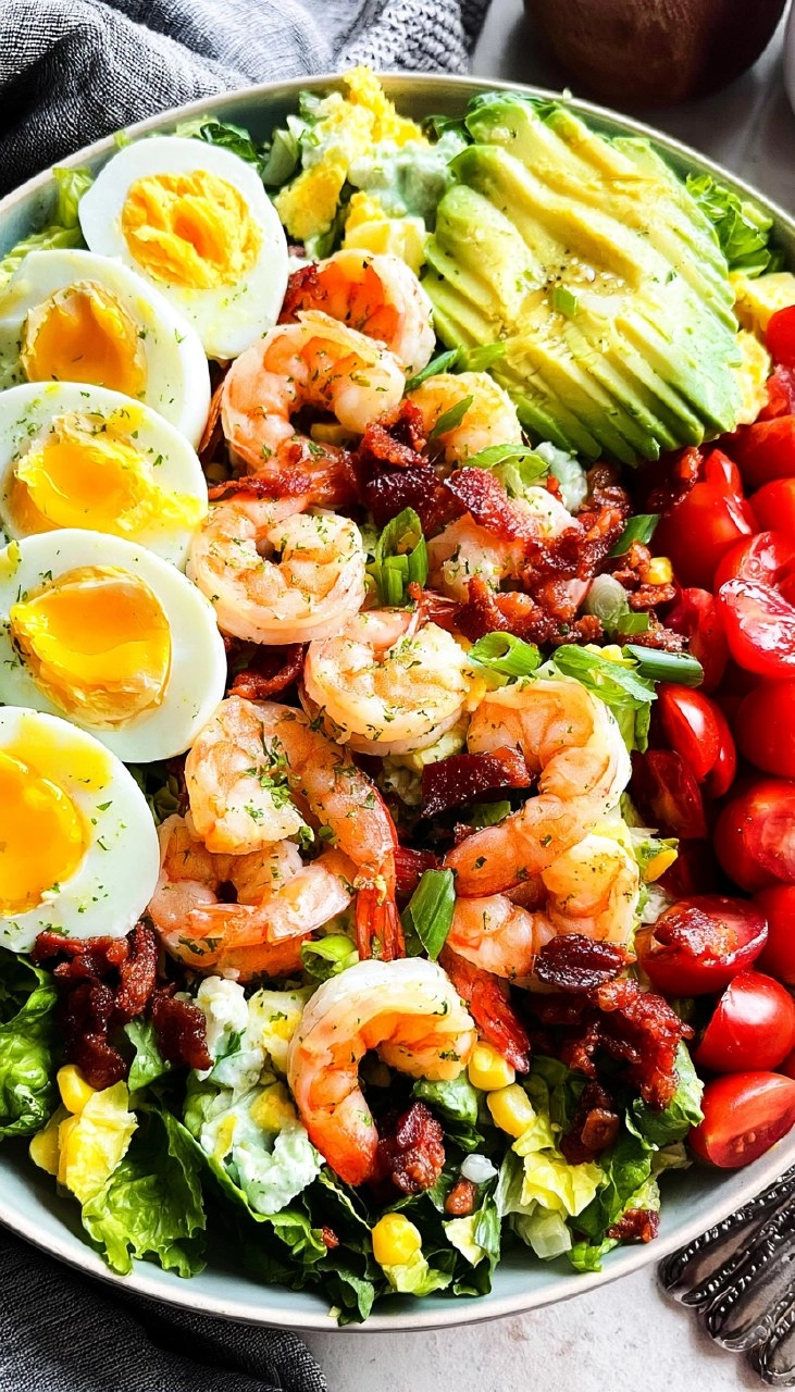 Shrimp Cobb Salad (Healthy, Easy Summer Dinner)