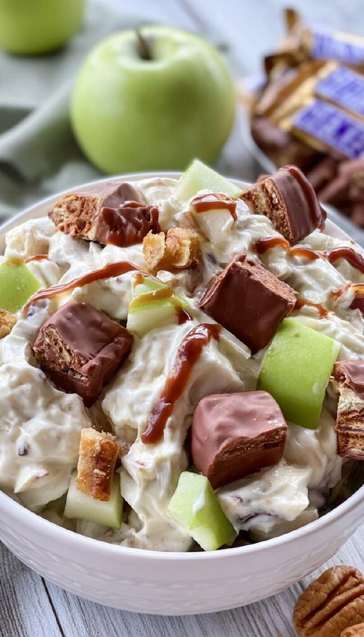 Snicker Apple Salad for Potlucks
