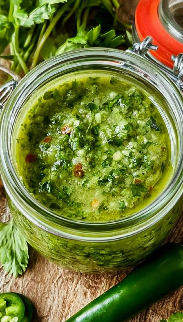 Spicy Chimichurri Sauce with Jalapeño