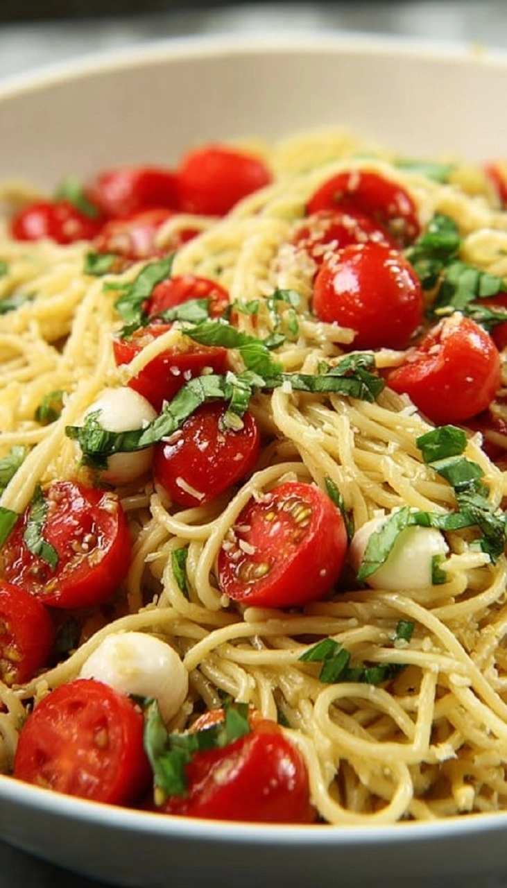 Tomato and Mozzarella Pasta (Pasta alla Checca)
