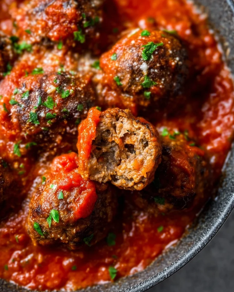 Baked-Meatball-Recipe-with-The-Best-Marinara-Sauce-Recipe