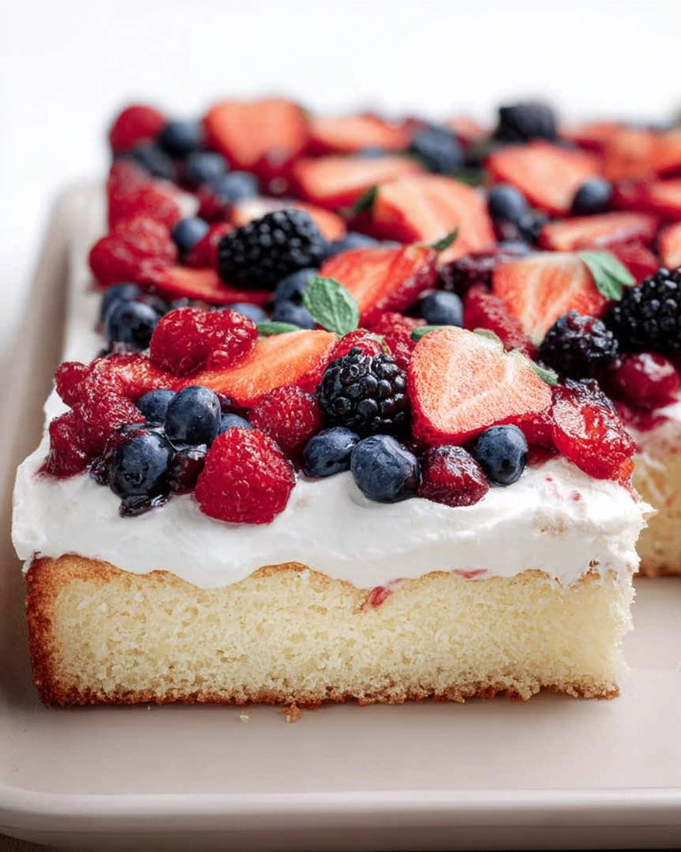 Berries & Cream Sheet Cake