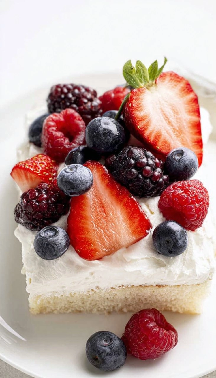 Berries & Cream Sheet Cake