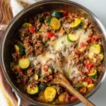 Cheesy-Ground-Beef-Zucchini-Skillet-Recipe