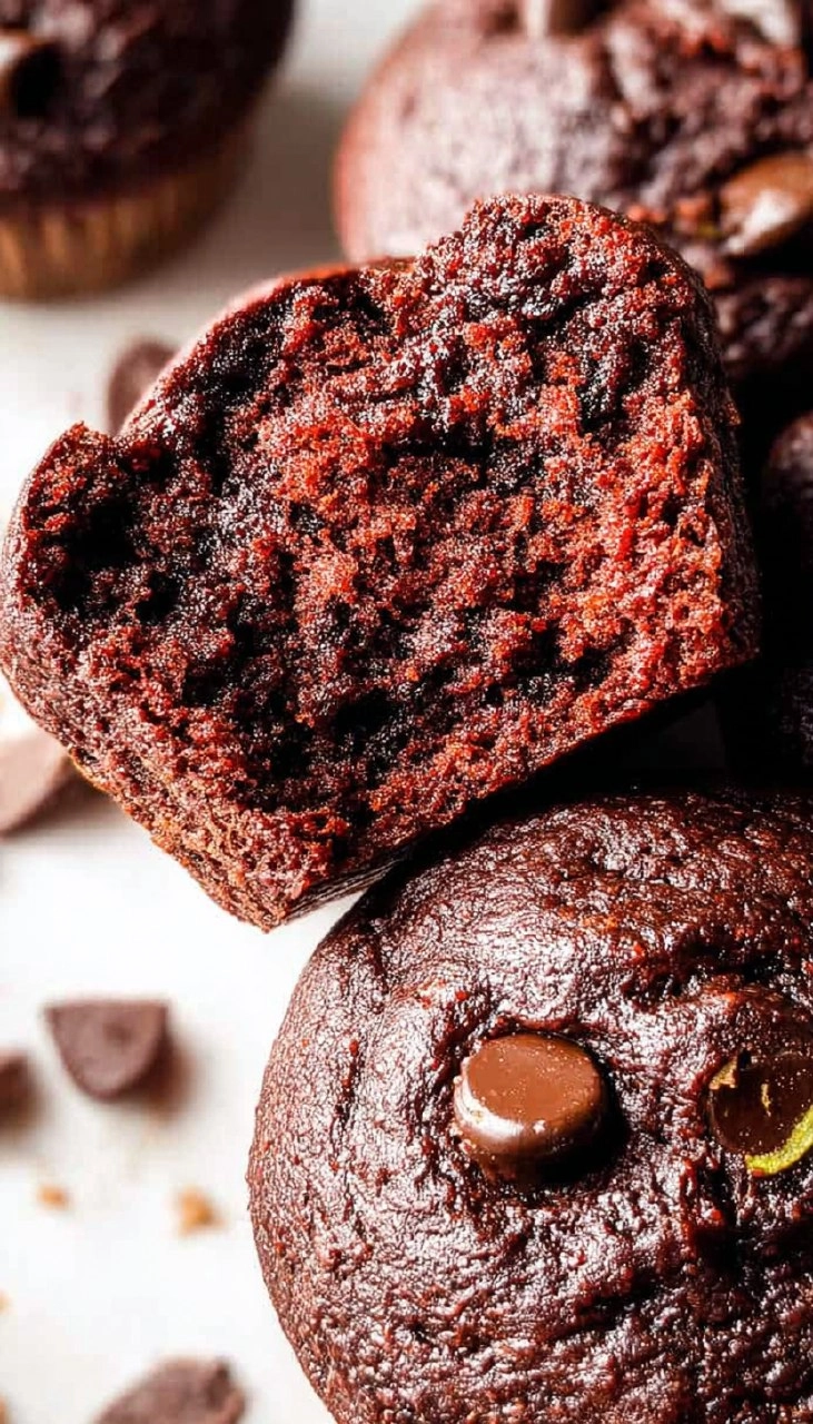 Healthy Chocolate Zucchini Muffins (Gluten Free, Paleo)