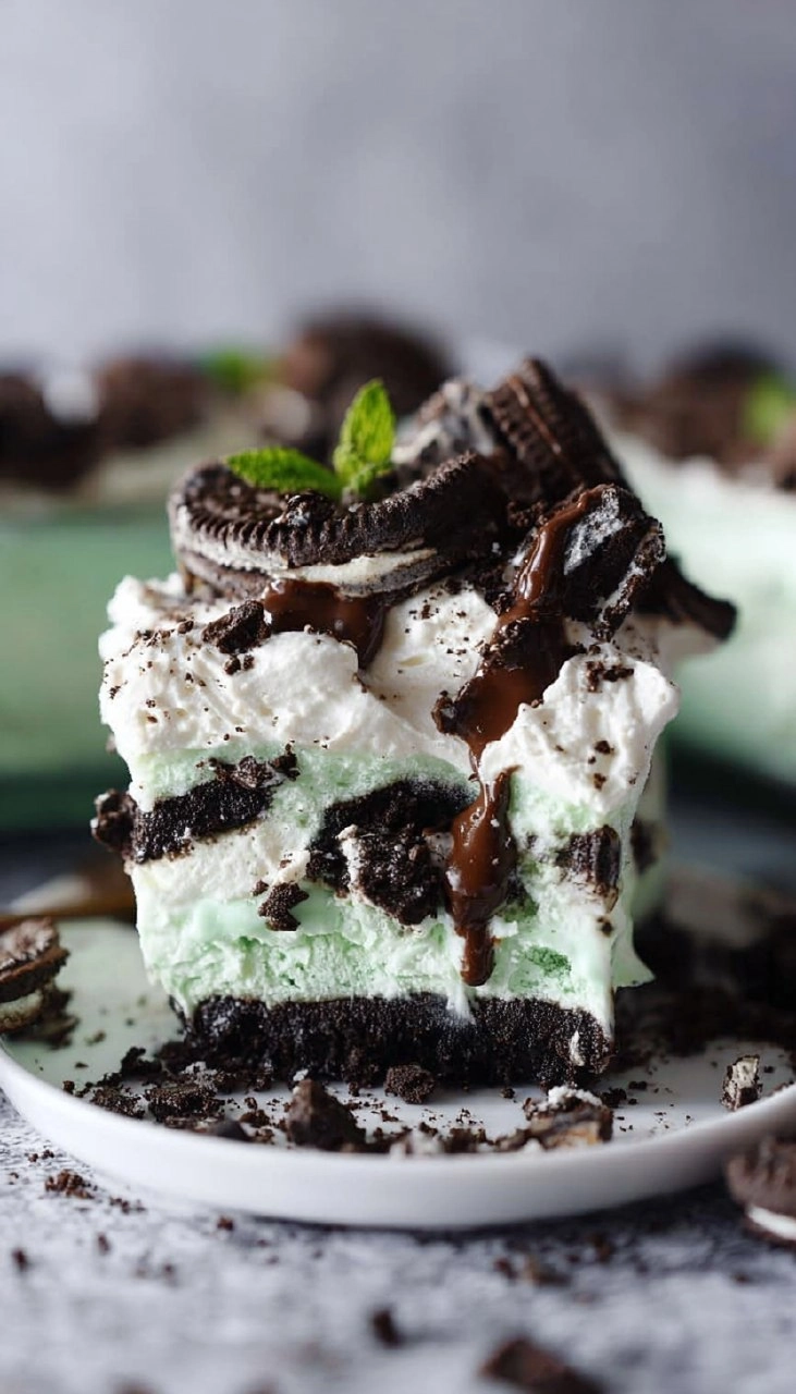 Mint Oreo Ice Cream Dessert