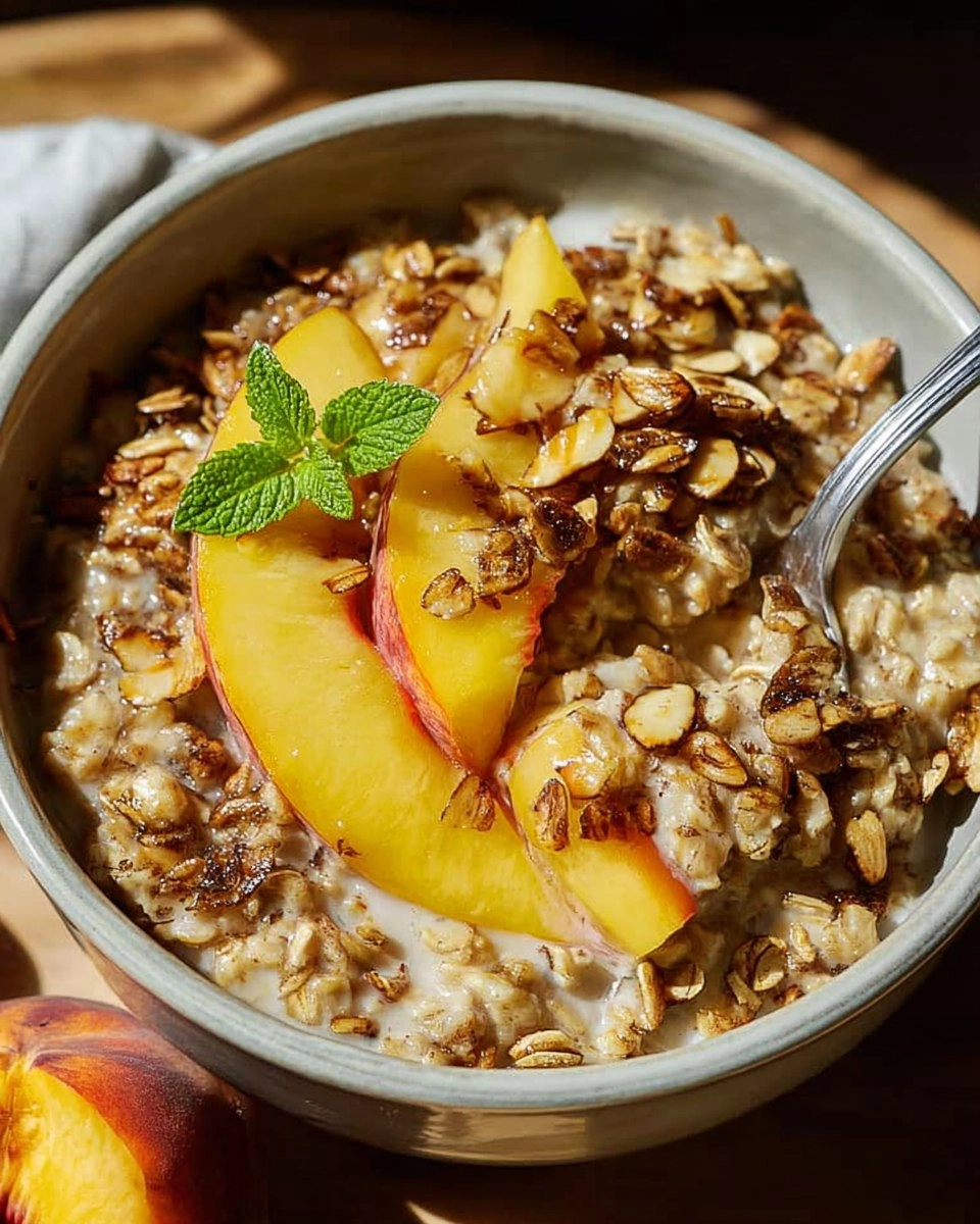 Peach Cobbler Oatmeal