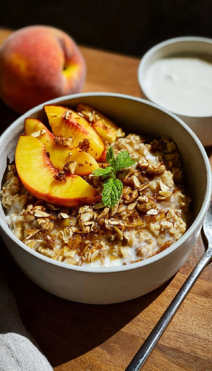 Peach Cobbler Oatmeal