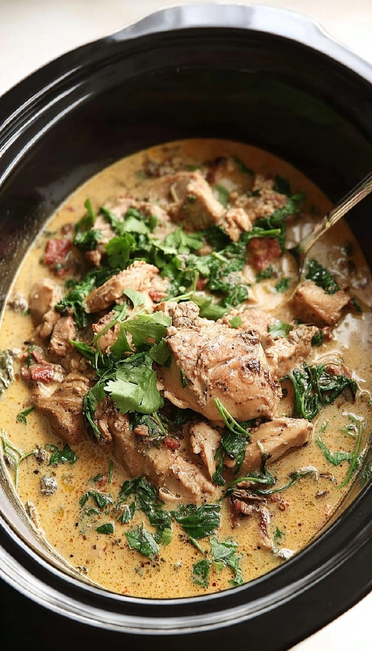 Slow Cooker Tuscan Chicken (Creamy, 10-Minute Prep)
