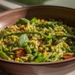 Spring-Orzo-Pasta-Salad-with-Creamy-Basil-Vinaigrette-Recipe