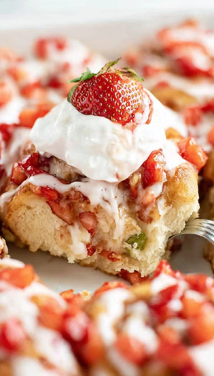 Strawberry Shortcake Cinnamon Rolls