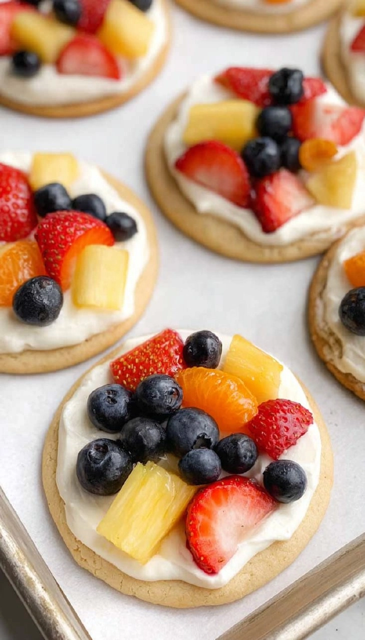 Sugar Cookie Fruit Pizzas