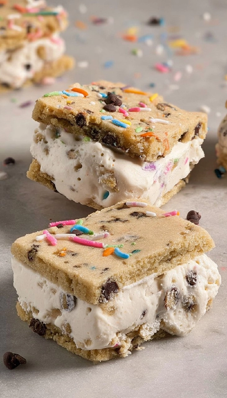 Vegan Cookie Dough Ice Cream Sandwiches