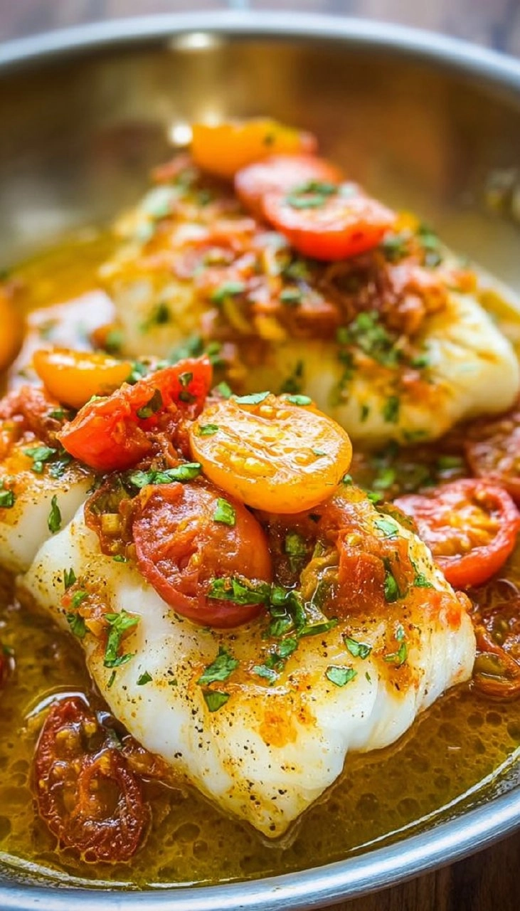 Pan-Seared Cod Recipe (with The Best Tomato Basil Sauce)