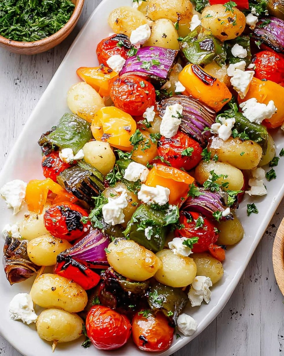 Rainbow Grilled Gnocchi Skewers