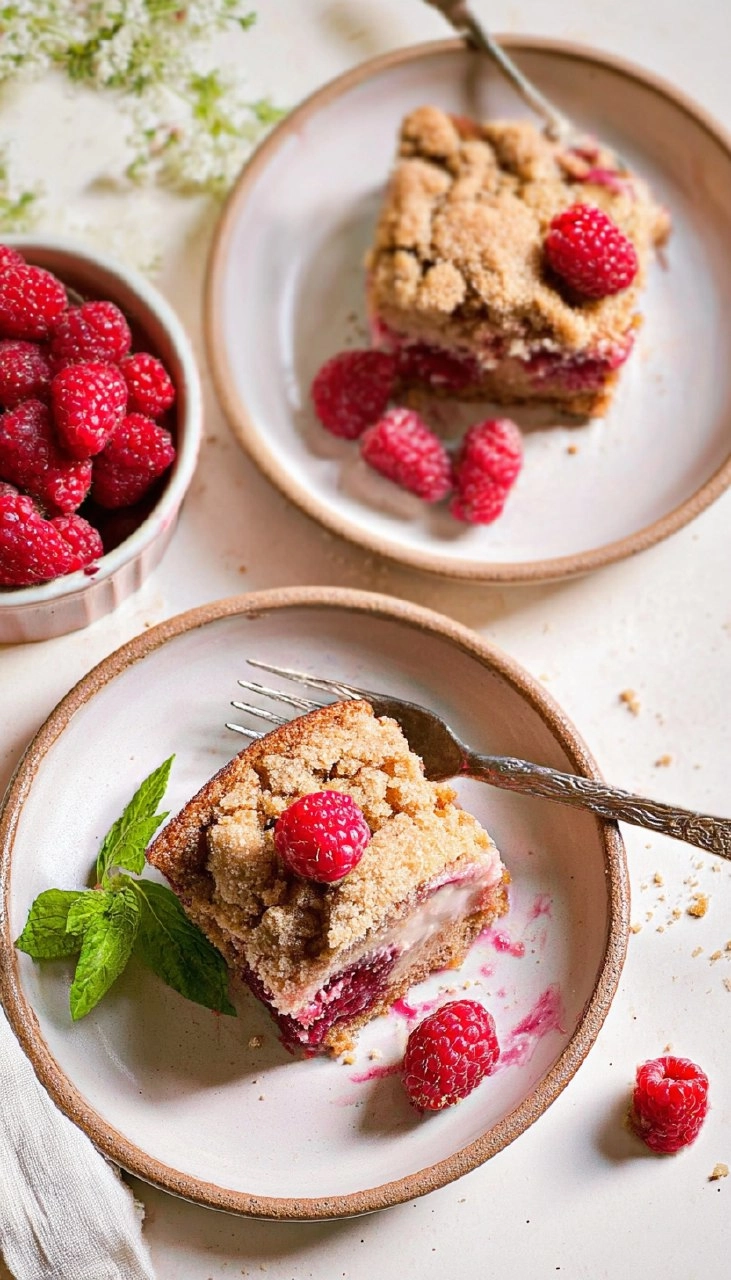 Raspberry Buckle Cake