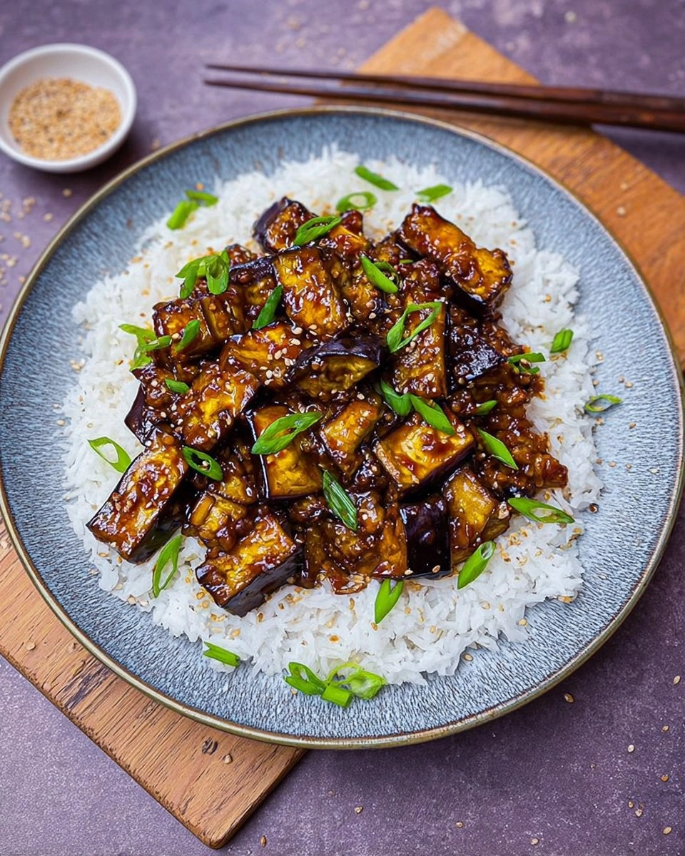 Sticky Teriyaki Eggplant