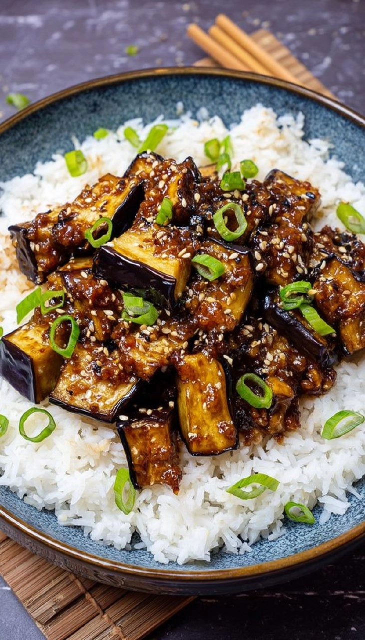 Sticky Teriyaki Eggplant