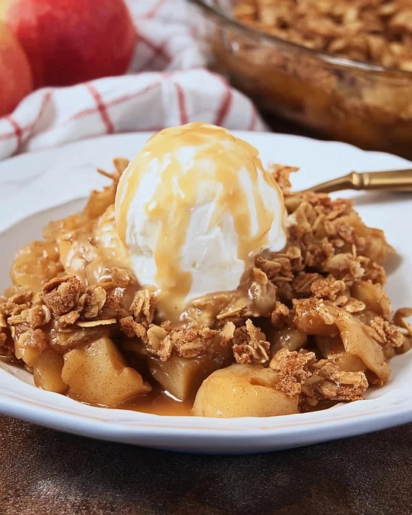 Caramel-Apple-Crisp-with-Crunchy-Oat-Topping-Recipe