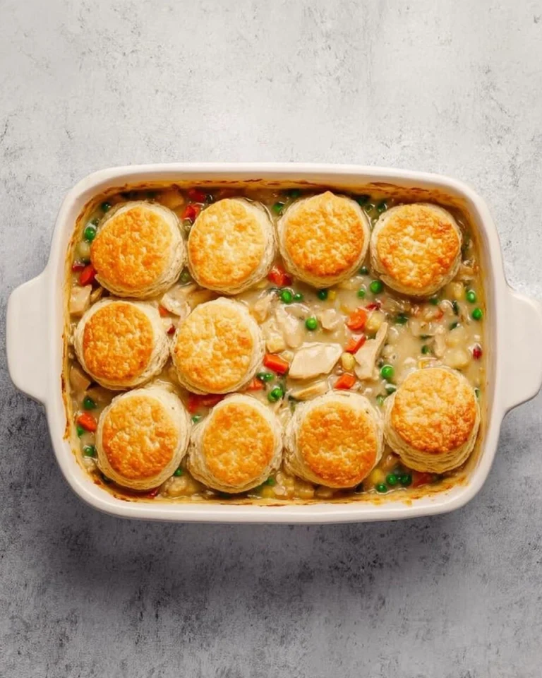 Chicken-Pot-Pie-Casserole-With-Biscuits-Recipe