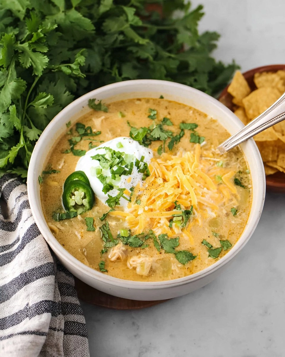 Green Chile Chicken Enchilada Soup