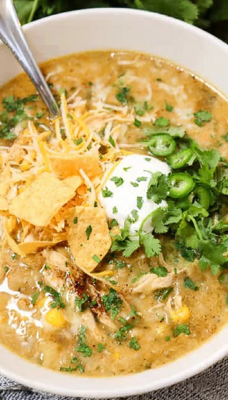 Green Chile Chicken Enchilada Soup