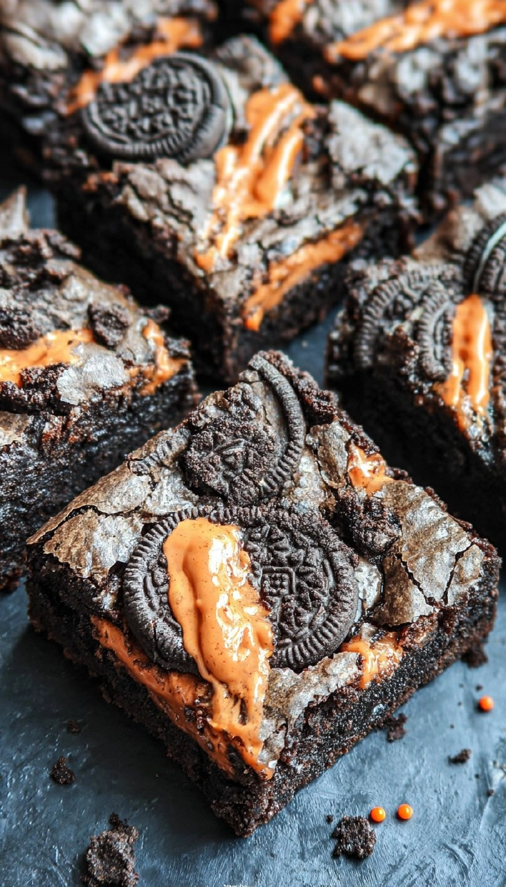 Halloween Oreo Brownies