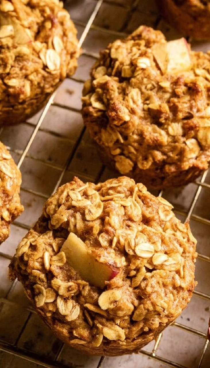 Healthy Apple Oatmeal Muffins (One Bowl)
