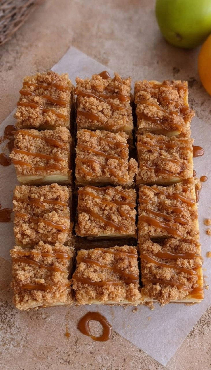 Apple Cheesecake Bars with Streusel Crumble Topping