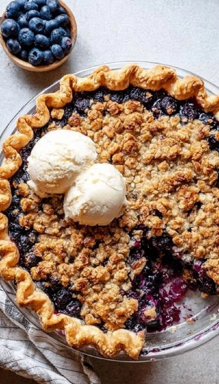 Blueberry Crumble Pie