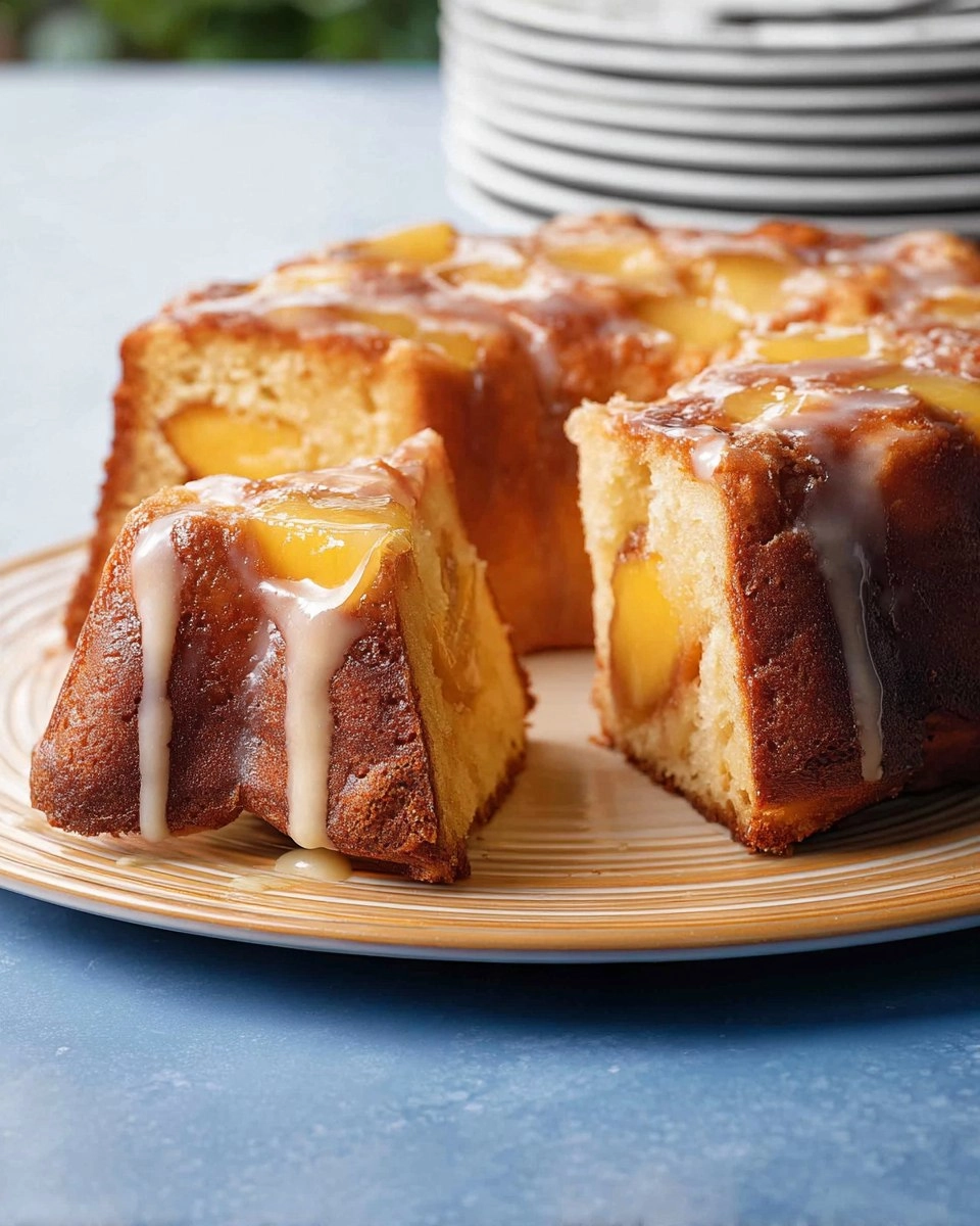Unbelievably Delicious Peach Cobbler Pound Cake